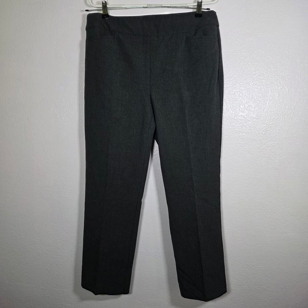 Chico’s Gray Coated Contrast Stitch Ankle Pants Women’s US 12